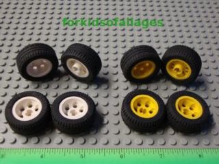 Lego Technic 8 Wheels Balloon Tires 30.4 x 14 VR   Sets w Rims/Hubs