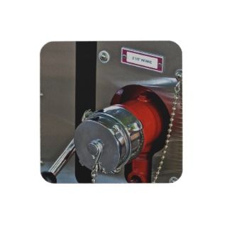 Fire Truck Water Intake Photograph Drink Coaster