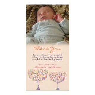 Thank You Note Baby Boy Photo Card Template