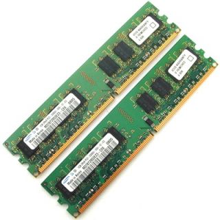 2x DDR2 SDRAM 1GB Samsung M378T2953EZ3 CE6 PC2 5300