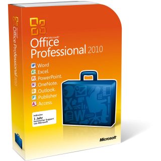 Microsoft Office 2010 Professional 32/64 Bit Deutsch 1 User PC (DVD