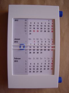 Monats Tischkalender 2013   2014   Drehkalender   Weiß   NEU