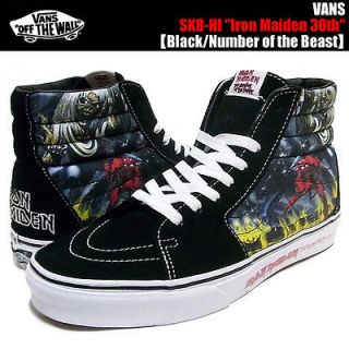 VANS LIMITED SK8 HI TOP IRON MAIDEN NUMBER OF THE BEAST SHOES SNEAKERS