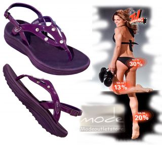WALKMAXX Fitness SANDALEN Schuhe SANDALETTEN 40 Lila Glitzer Purple