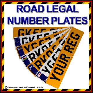 100% ROAD LEGAL CAR NUMBER PLATE   REPLACEMENT FRONT REAR REGISTRATION