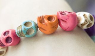 New Fashion Style Multicolored Skull Elastic Bracelet
