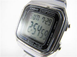 CASIO WR A178W Chronograph Alarm Dual Time Watch Mens Works