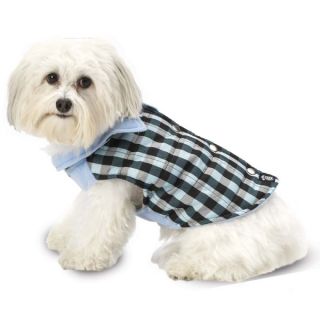 PetRageous Designs Vail Checkered Dog Vest   Blue