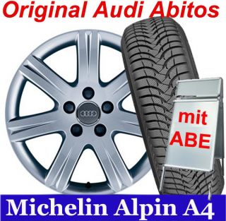 16 Audi Abitos Winterräder 205/55 Michelin Alpin A4 Winterreifen A4
