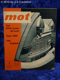 MOT 1/62 DKW Junior de Luxe Opel 1200 Ford 17 M Radio