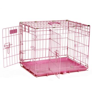 Precision Pet ProValu 2 Door Wire Dog Crate   Pink