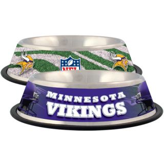 Minnesota Vikings Stainless Steel Pet Bowl   Team Shop   Dog