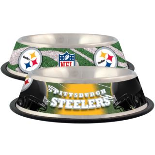 Pittsburgh Steelers Stainless Steel Pet Bowl   Team Shop   Dog