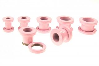 Lady Tunnel Plug Stahl Stahl pink rosa 2  12 mm