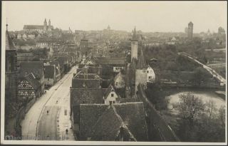 Ansichtskarte Rothenburg ob der Tauber Stadtkern mit Stadtmauer, 28.6