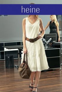 L1I122343 100% Business Look   Kleid offwhite Stufen Baumwolle Heine