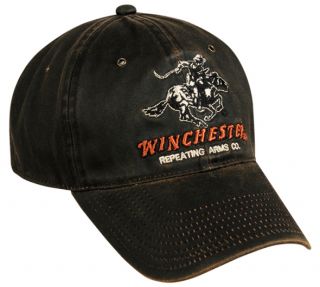 Winchester Logo Worn & Oiled Look Brown Deer/Elk Hunting Hat/Cap FAST