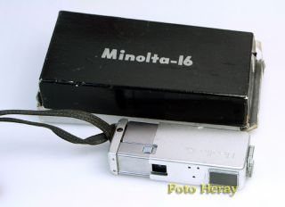 Minolta 16 kleinstkamera mit Rokkor 25 mm 3,5