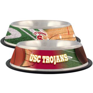USC Trojans Stainless Steel Pet Bowl   Team Shop   Dog