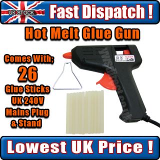 hot melt glue gun with stand 26 glue sticks this multi use compact