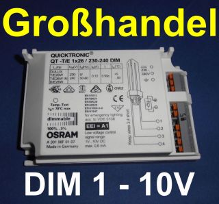 EVG 1 x 26W Dimmbar 1 10V Dulux DE T/E OSRAM Vorschaltgerät