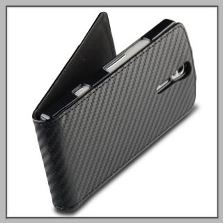 CARBON Tasche Etui Schwarz Schutz Hülle Bumper Flip Case für Sony