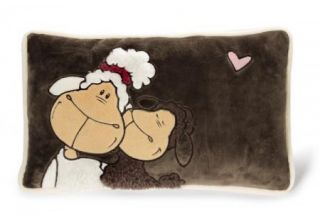 NICI Kissen mit Schaf Granny & Lenny bestickt, 43x25 cm