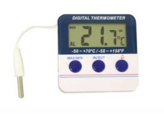 Digital Min Max LCD Innen Außen Temperatur Meßgerät Thermometer