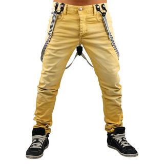 CIPO& BAXX Jeans C 991 W29 L 32 gelb Hosenträger Hose Herrenhose