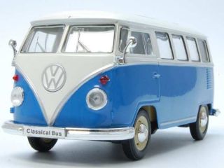 Modellauto VW Bus 62, blau, Maßstab 124, Welly