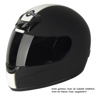 Takachi Motorrad Helm TK38 TK 38 matt schwarz weiß  L 