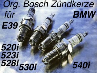 BMW E39 Zündkerzen BOSCH FGR7DQP+ Zündkerze 6er SET
