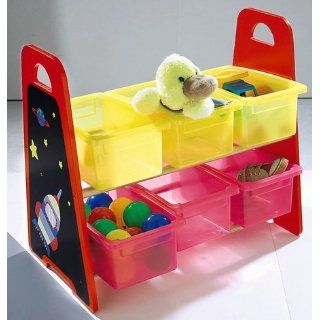 Spielzeugregal Spielzeug Regal Box Holz / Kunststoff Marine NEU