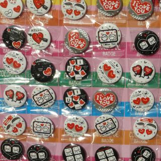 Hearts Pins   40 Anstecker Buttons Herzen I love you Fashion Badge