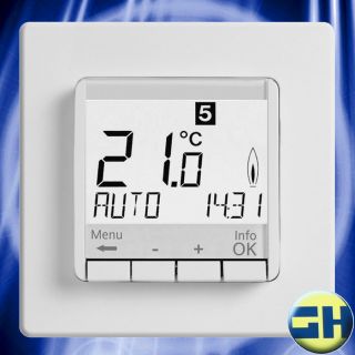 EBERLE fit® Energiespar Thermostat 3U/W Hinterleuchtung weiß (527