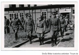 Foto WK2, WW2, SS, EK, Soldaten, Soldatenfoto General Mussolini & Gen