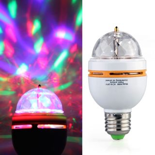 E27 3W LED Rotierend Rotating RGB Lampe Licht Birne Party AC 85 260V
