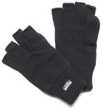 Strick  Handschuhe ohne Finger mit Fütterung schwarz