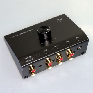 fach Audio Umschalter Switch Drehschalter Cinch