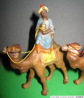 Massefiguren Heilige 3 Könige auf Kamel, Erzgebirge