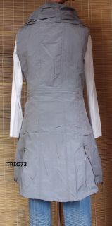 NEU (54) lange Empire Tunika Kleid Weste grau Franstyle Glamz