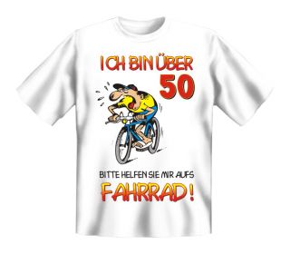 Druck T Shirt Geschenk 50. Geburtstag Party Fahrrad