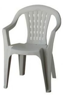 Plastik PVC Stuhl Ambassador weiss stapelbar Kunststoff Stuehle