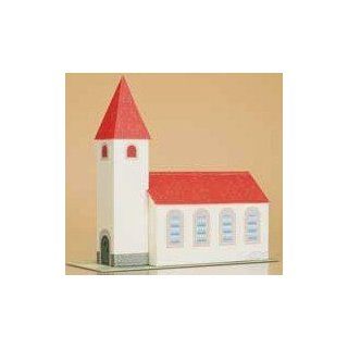 Auhagen 10601 Kirche, Bastelbogen aus Karton Spielzeug