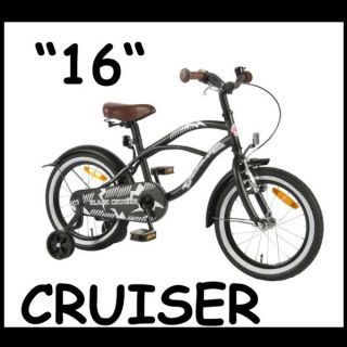 16 Zoll Jungen Kinder Fahrrad Black Cruiser Retro Nostalgie Biker