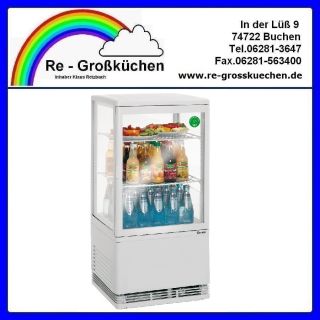 Bartscher Mini Kühlvitrine 58L Glaskühlschrank 43x38x80 NEU 700158G