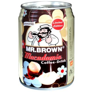 90EUR/1l) Mr. Brown Macadamia Coffee 250ml Kaffee 24 Dosen