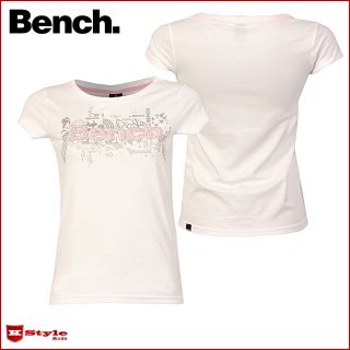 BENCH Damen T Shirt in verschiedenen Größen weiß für nur 27,99 EUR