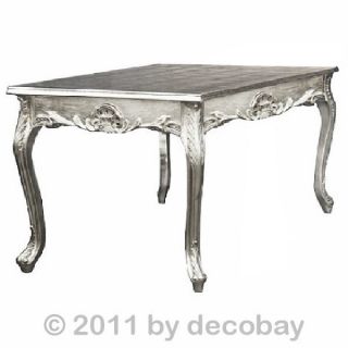 Prachtvoller Tisch Stil des Barock handgefertigt Silber Antik Tisch