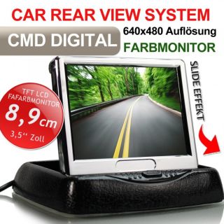 9cm / 3,5  TFT LCD Farb Monitor, Slide / Aufklappbar, 43, 12V, 2x